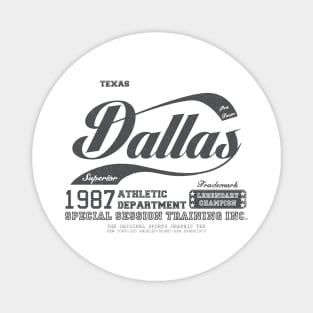 texas dallas athletic sports graph Magnet